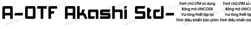 A-OTF Akashi Std字体转换